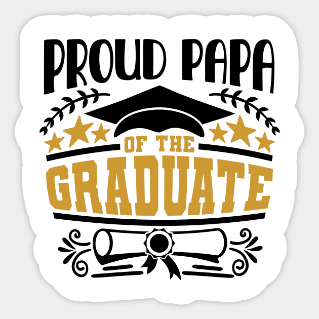 Proud Papa Of The Graduate Graduation Gift Sticker by PurefireDesigns